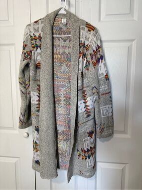MINTEE 16 Women’s Southwest Aztec Open Front Cardigan Sweater Size Small